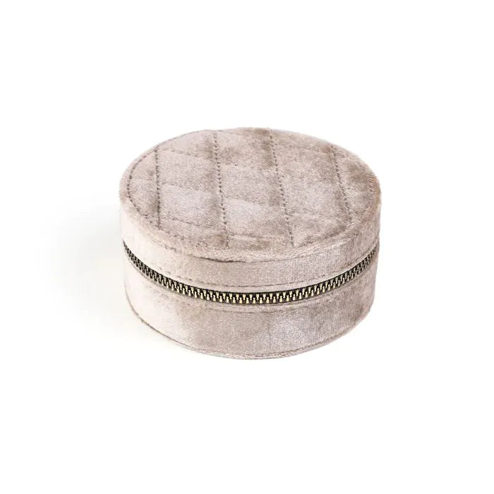 Sieradendoosje Rond Khaki 10x5 cm Voor Sieraden Opbergen