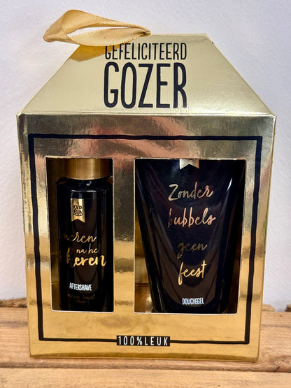 Cadeau set – Gefeliciteerd gozer