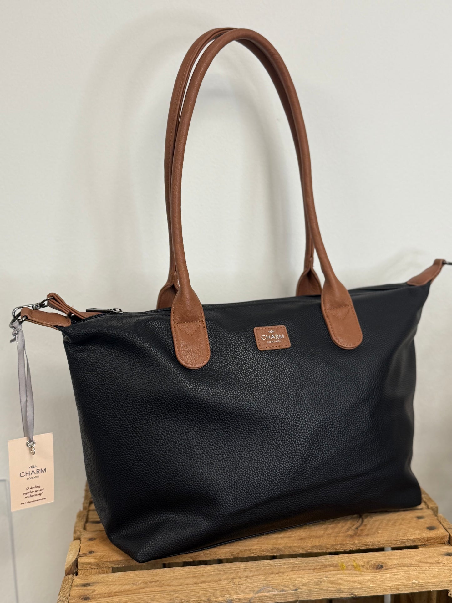 Charm london buckingham palace handtas zwart