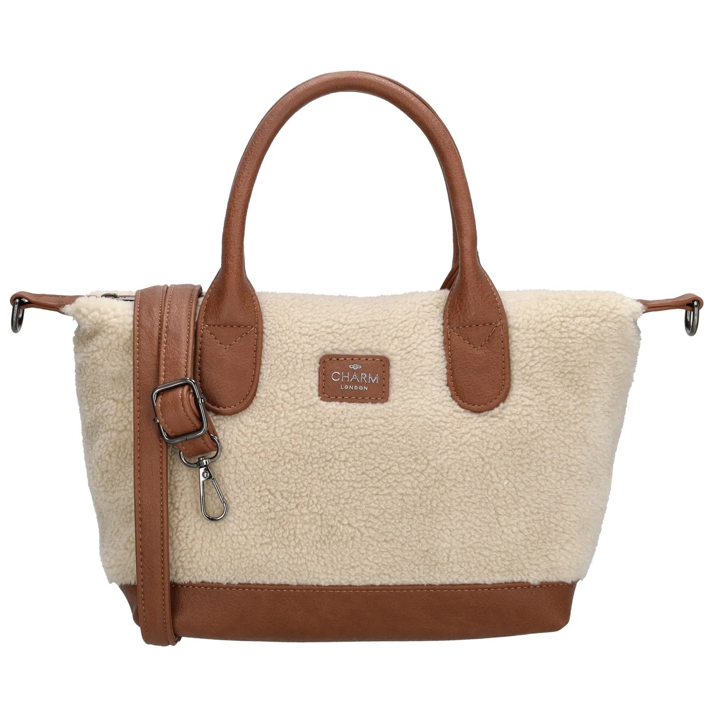 Charm london buckingham teddy handtas beige