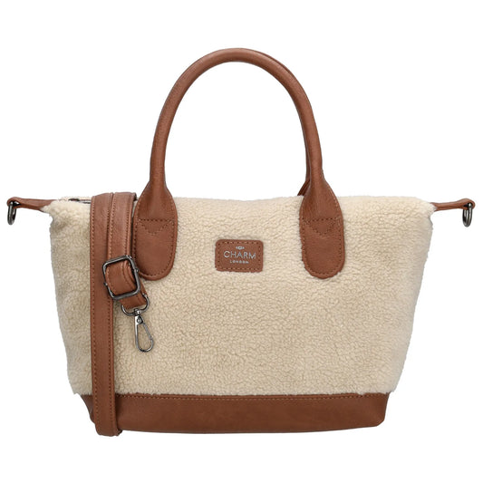 Charm london buckingham teddy handtas beige