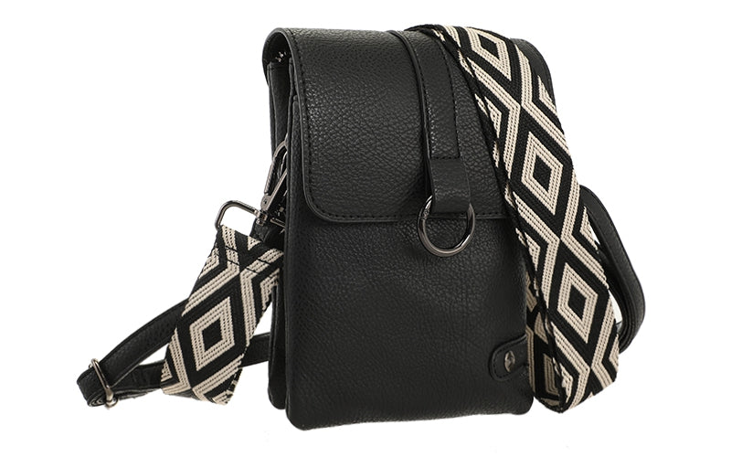 HARTFORD BLACK TELEFOON- EN SCHOUDERTASJE