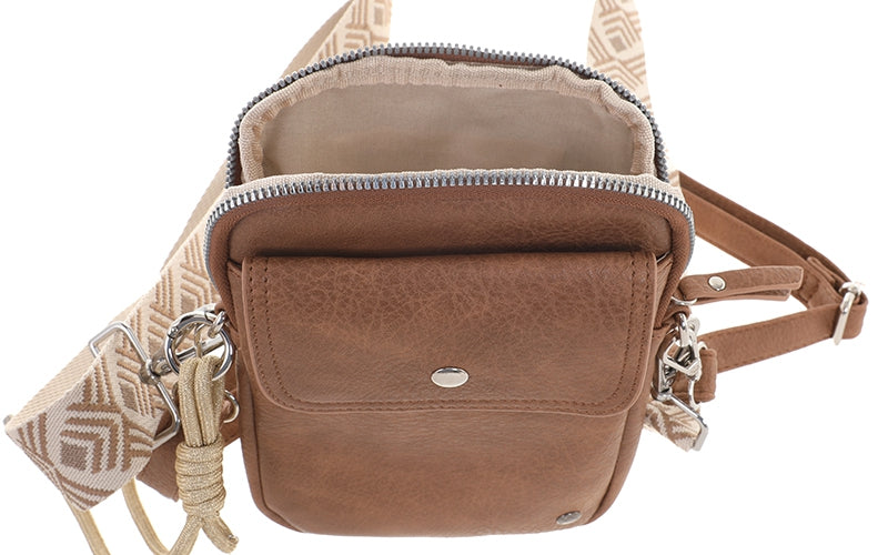 BOSTON CAMEL TELEFOONTASJE / SCHOUDERTASJE