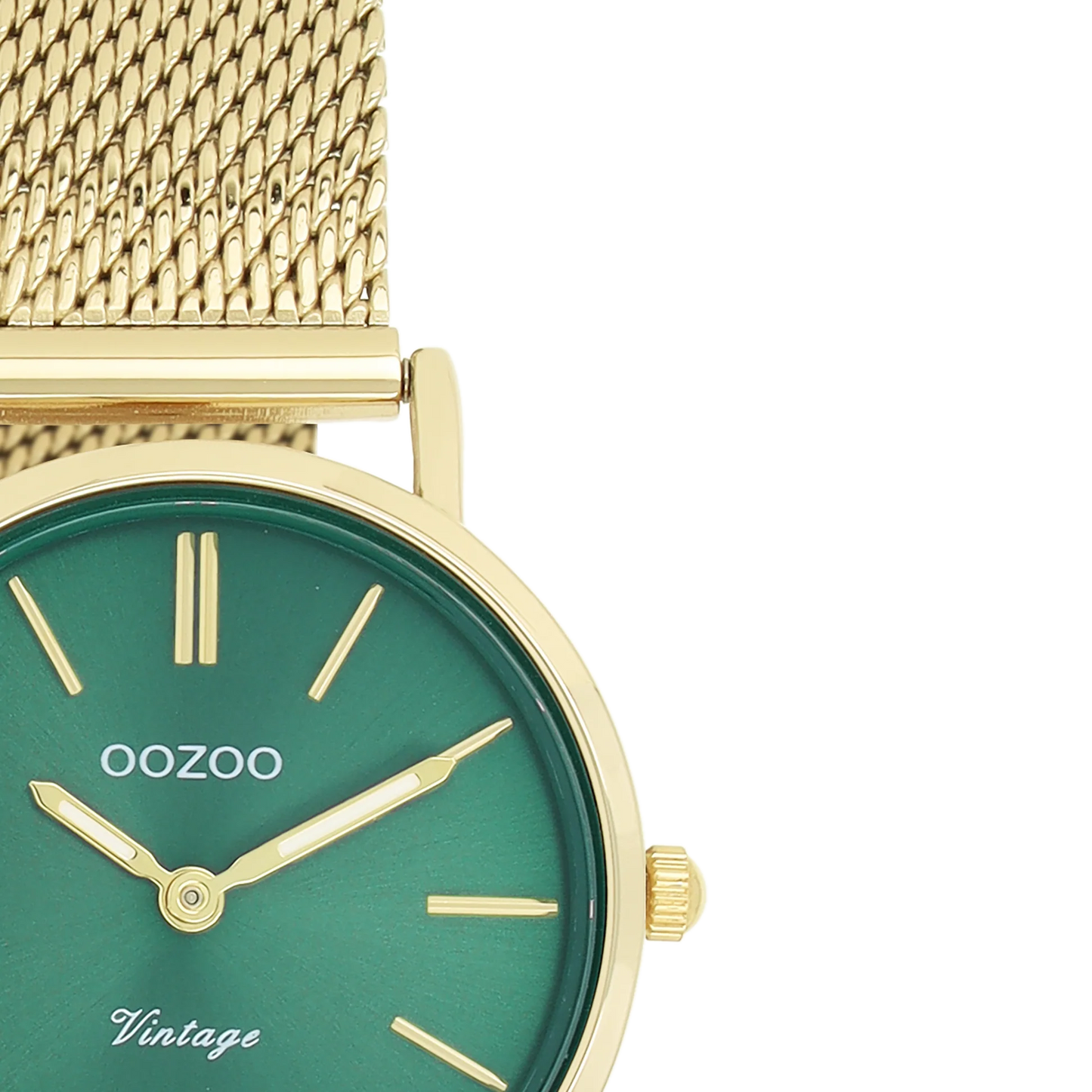 GOUDKLEURIGE OOZOO HORLOGE MET METALEN MESH ARMBAND - C20297