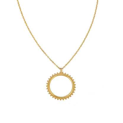 By Shir Ketting Bohemian Rond Goud Roestvrij Staal Met Verstelbare Lengte 55 Tot 60 Cm