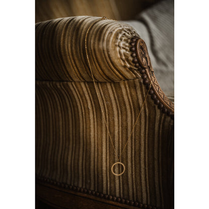 By Shir Ketting Bohemian Rond Goud Roestvrij Staal Met Verstelbare Lengte 55 Tot 60 Cm