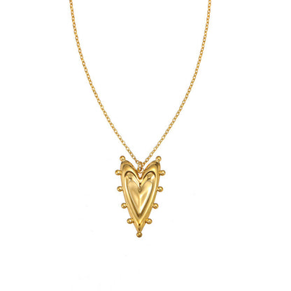 By Shir Ketting Groot Hart Goud Verguld Edelstaal Lengte 70 cm Verlengbaar tot 75 cm Waterbestendig Luxe