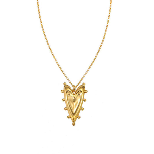 By Shir Ketting Groot Hart Goud Verguld Edelstaal Lengte 70 cm Verlengbaar tot 75 cm Waterbestendig Luxe