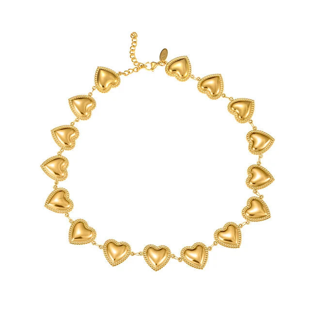 BY SHIR KETTING LUXE HART BOLLETJES GOUD