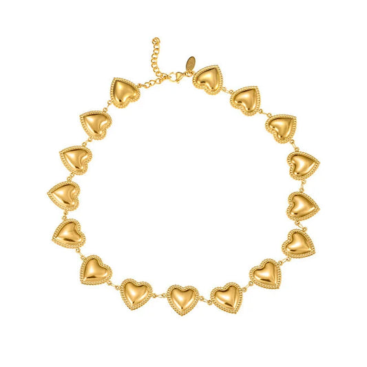BY SHIR KETTING LUXE HART BOLLETJES GOUD