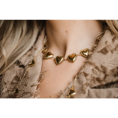 BY SHIR KETTING LUXE HART BOLLETJES GOUD