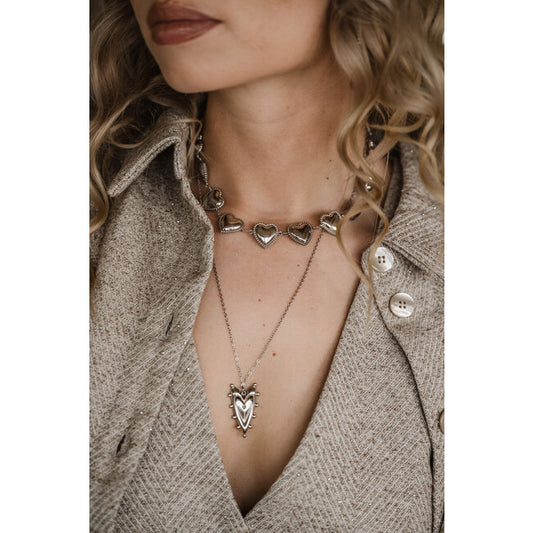 BY SHIR KETTING LUXE HART BOLLETJES ZILVER