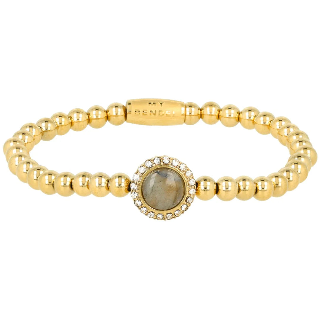 MY BENDEL LABRADORITE ARMBAND – STIJLVOL MET EEN TWIST