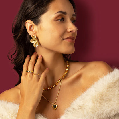 MY BENDEL GOUDEN STATEMENT OORBELLEN – STAINLESS STEEL MET 14K GOUDEN COATING