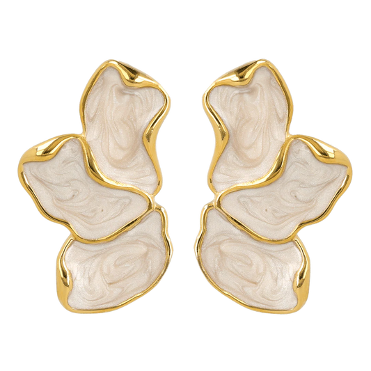 MY BENDEL STATEMENT OORBELLEN GOUD & MOTHER OF PEARL – STAINLESS STEEL
