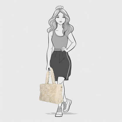 Fay Handtas Off White van Nylon Polyester Met Afmetingen 37 x 14 x 26 cm voor Dagelijks Gebruik