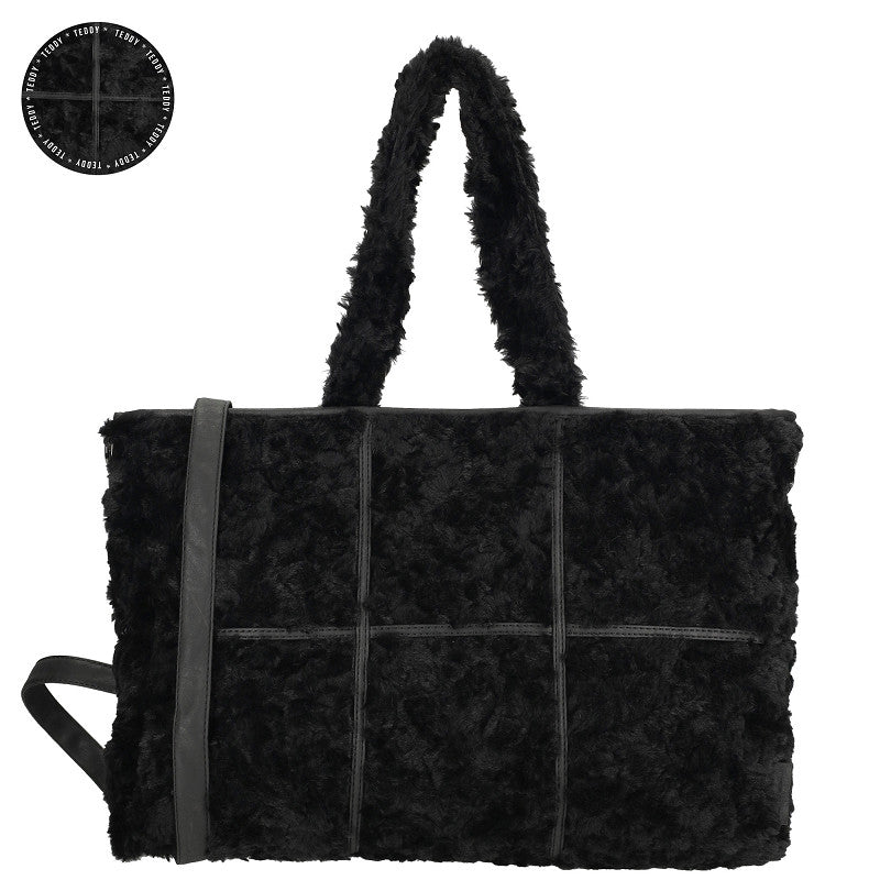 Fay Shopper Zwart Nylon Polyester Grote Shopper Voor Dagelijks Gebruik Met Afmetingen 50x16x32 Cm