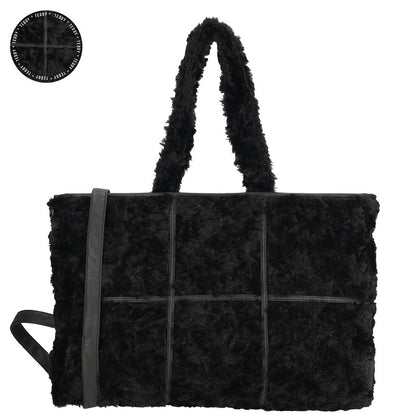 Fay Shopper Zwart Nylon Polyester Grote Shopper Voor Dagelijks Gebruik Met Afmetingen 50x16x32 Cm