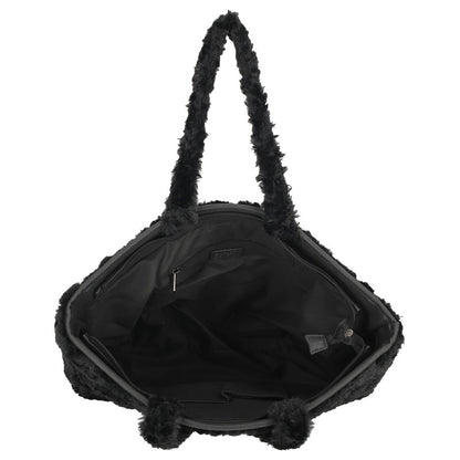 Fay Handtas Zwart Nylon Polyester 37x14x26 Cm Ruime Indeling Met Verstelbare Schouderband En Comfort Voor Dames