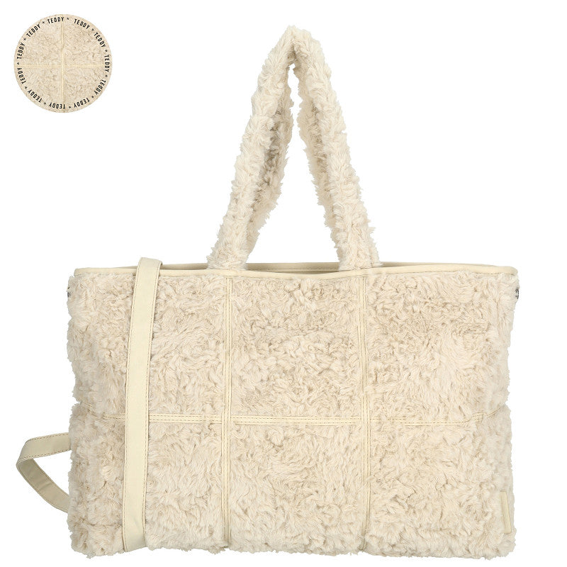 Fay Shopper Off White Nylon Polyester Ruime Tas Voor Dagelijks Gebruik 50x16x32 Cm