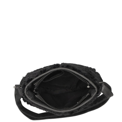 Fay Crossbody Tas Zwart Nylon Polyester Met Verstelbare Schouderriem 27 x 11 x 27 Cm