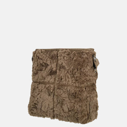 Fay Crossbody Tas Zwart Taupe Nylon En Polyester 27x11x27 Cm Met Verstelbare Schouderriem