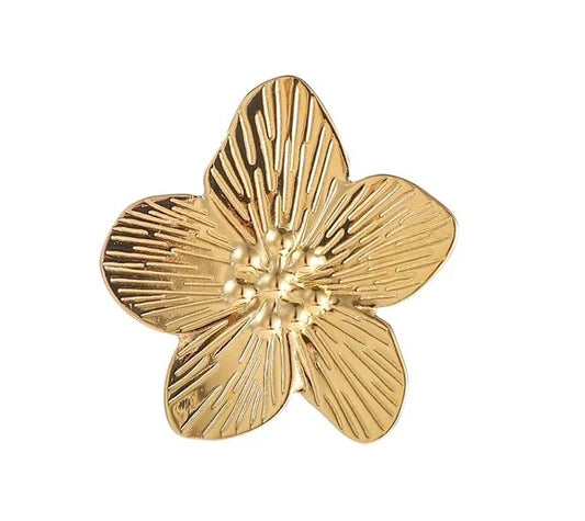 Broche bloem goud