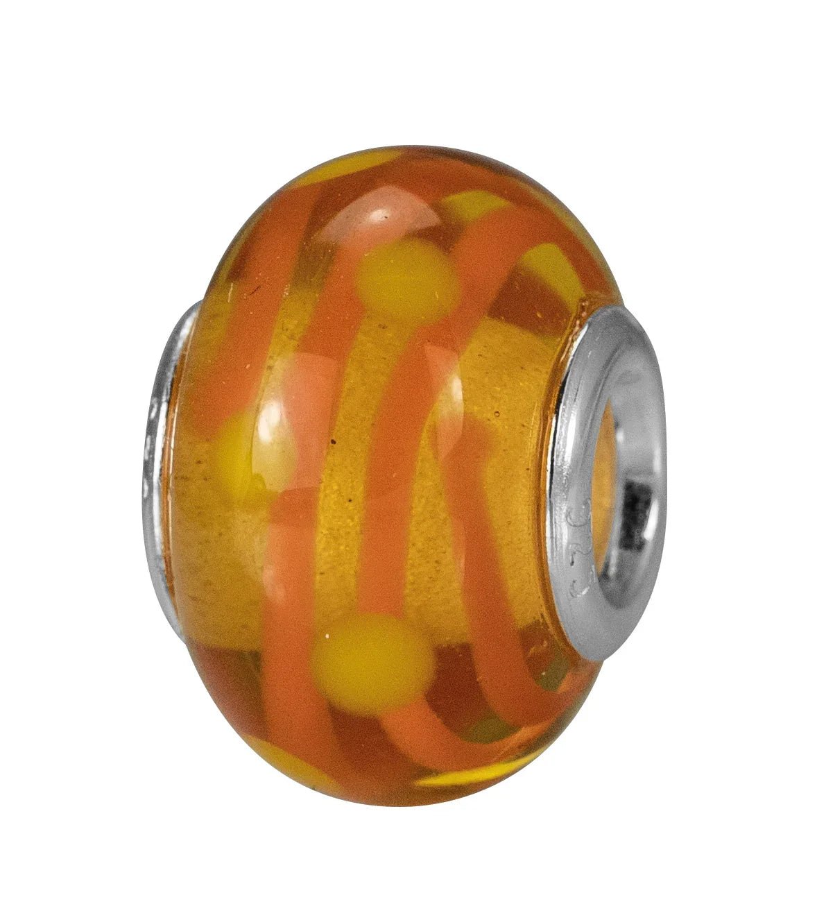 Bedel glaskraal oranje voor kinderen - Sannes Sieraden