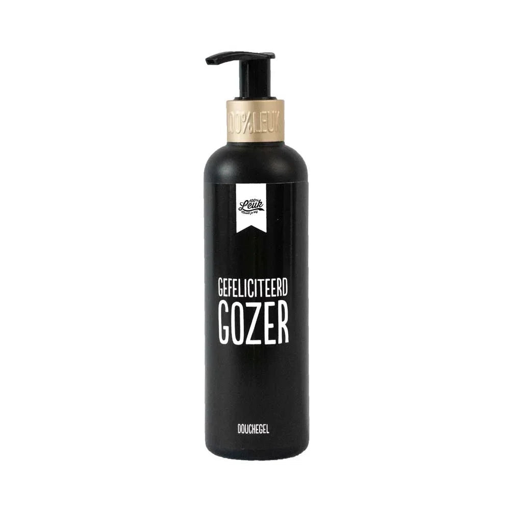Douchegel – Gefeliciteerd gozer - Sannes Sieraden