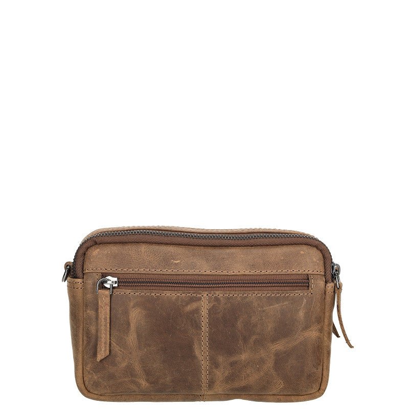 Genua Leren Box Tasje – Camel - Sannes Sieraden