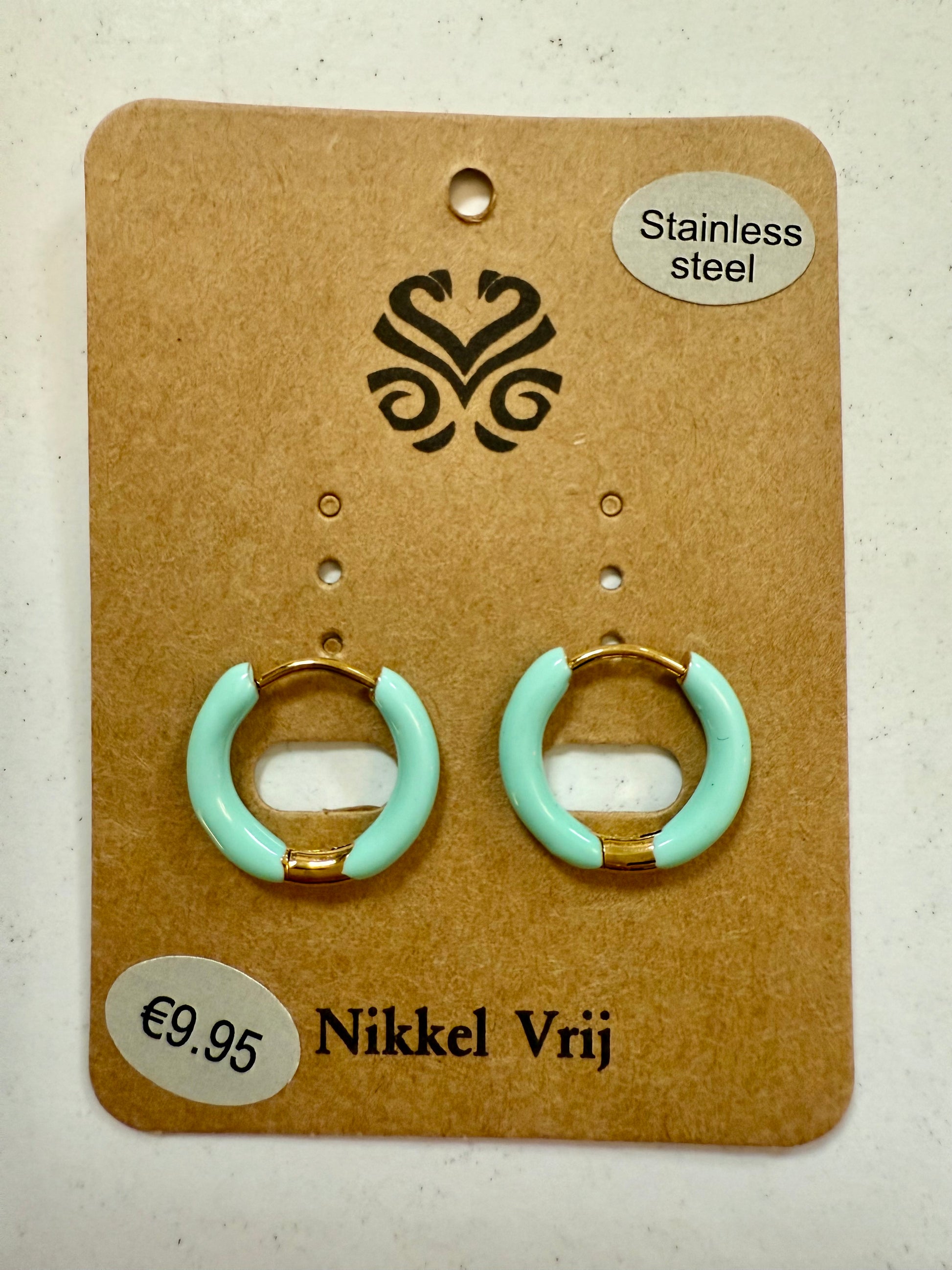 Stras4you gouden oorbel ringen groen