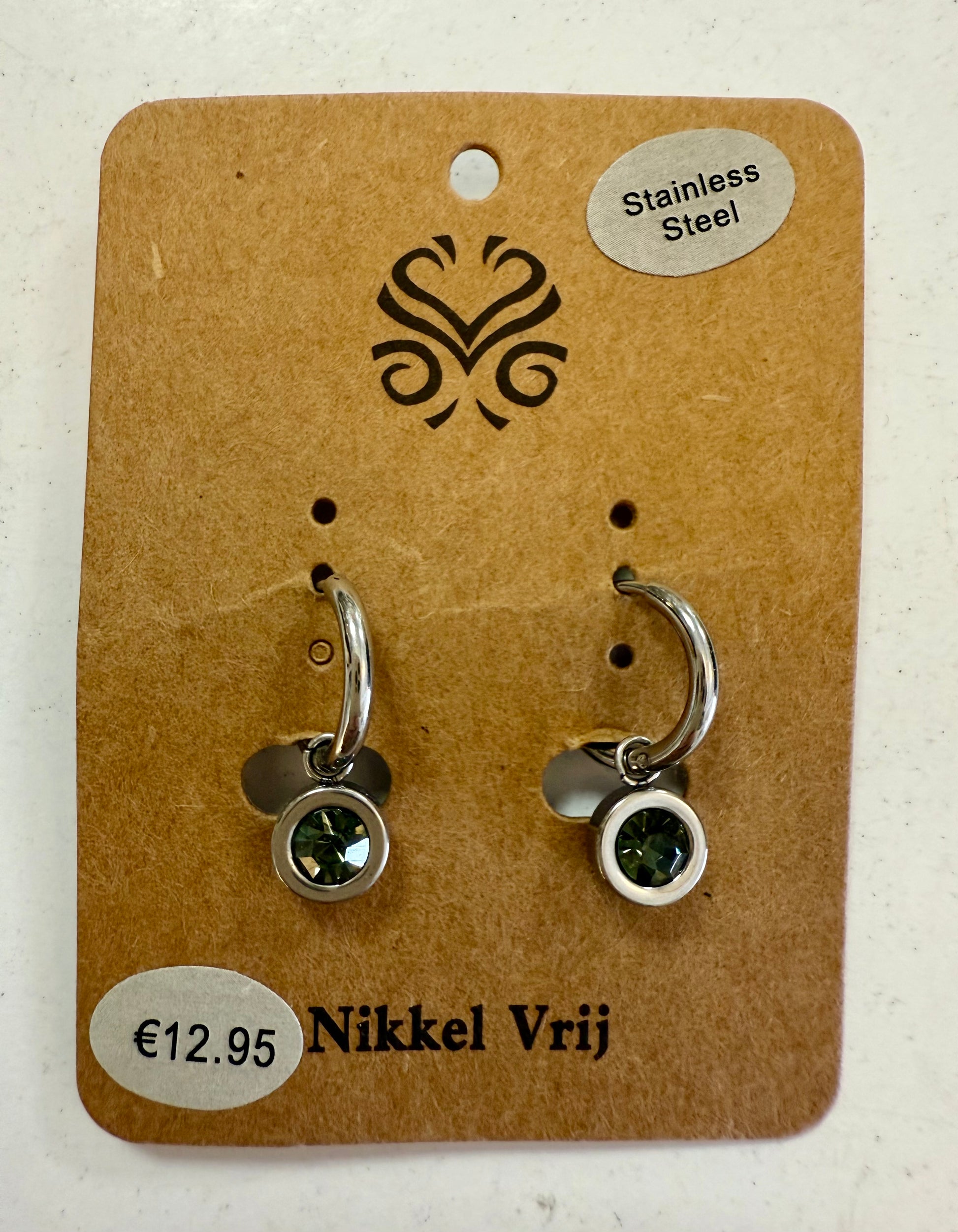 Stras4you zilveren oorbellen zwarte steen