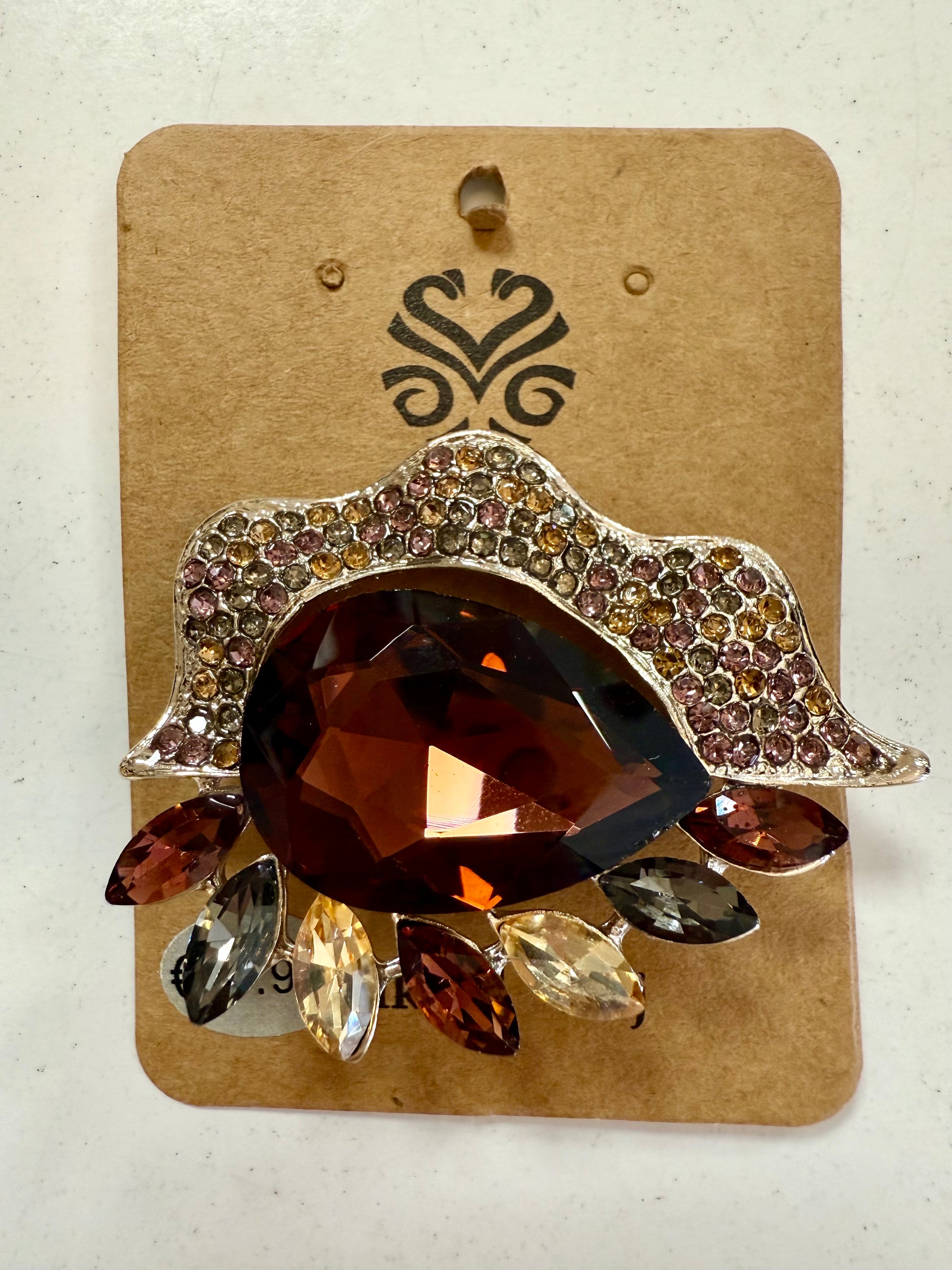 Stras4you broche bruin tinten