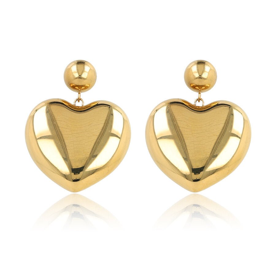 My Bendel gouden oorstekers hart 12mm - Sannes Sieraden