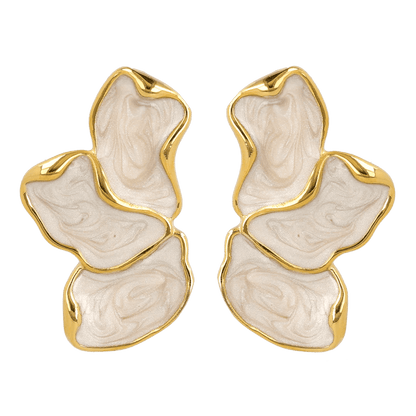 MY BENDEL STATEMENT OORBELLEN GOUD & MOTHER OF PEARL – STAINLESS STEEL - Sannes Sieraden