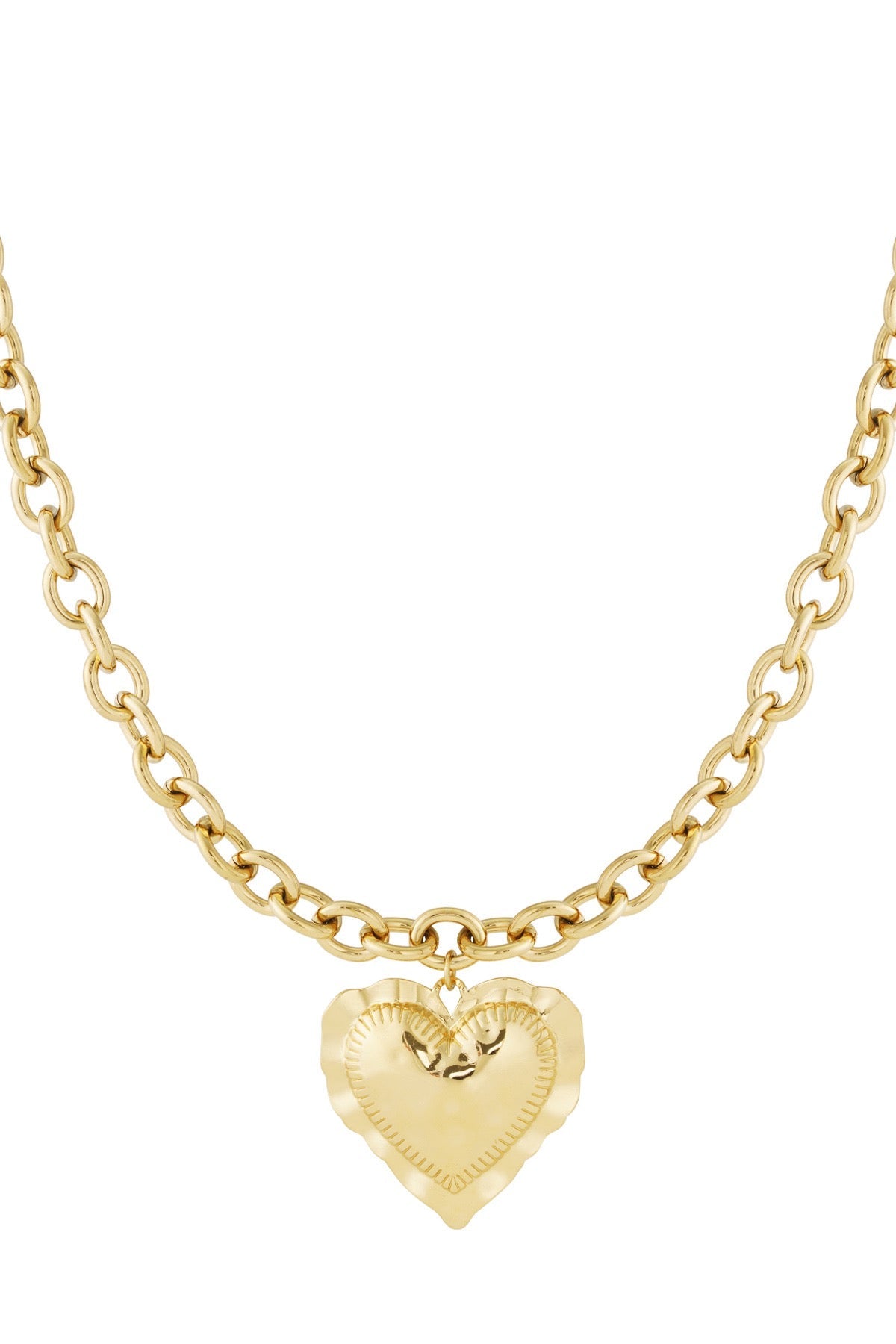 Omarm hart ketting goud - Sannes Sieraden