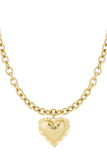 Omarm hart ketting goud - Sannes Sieraden