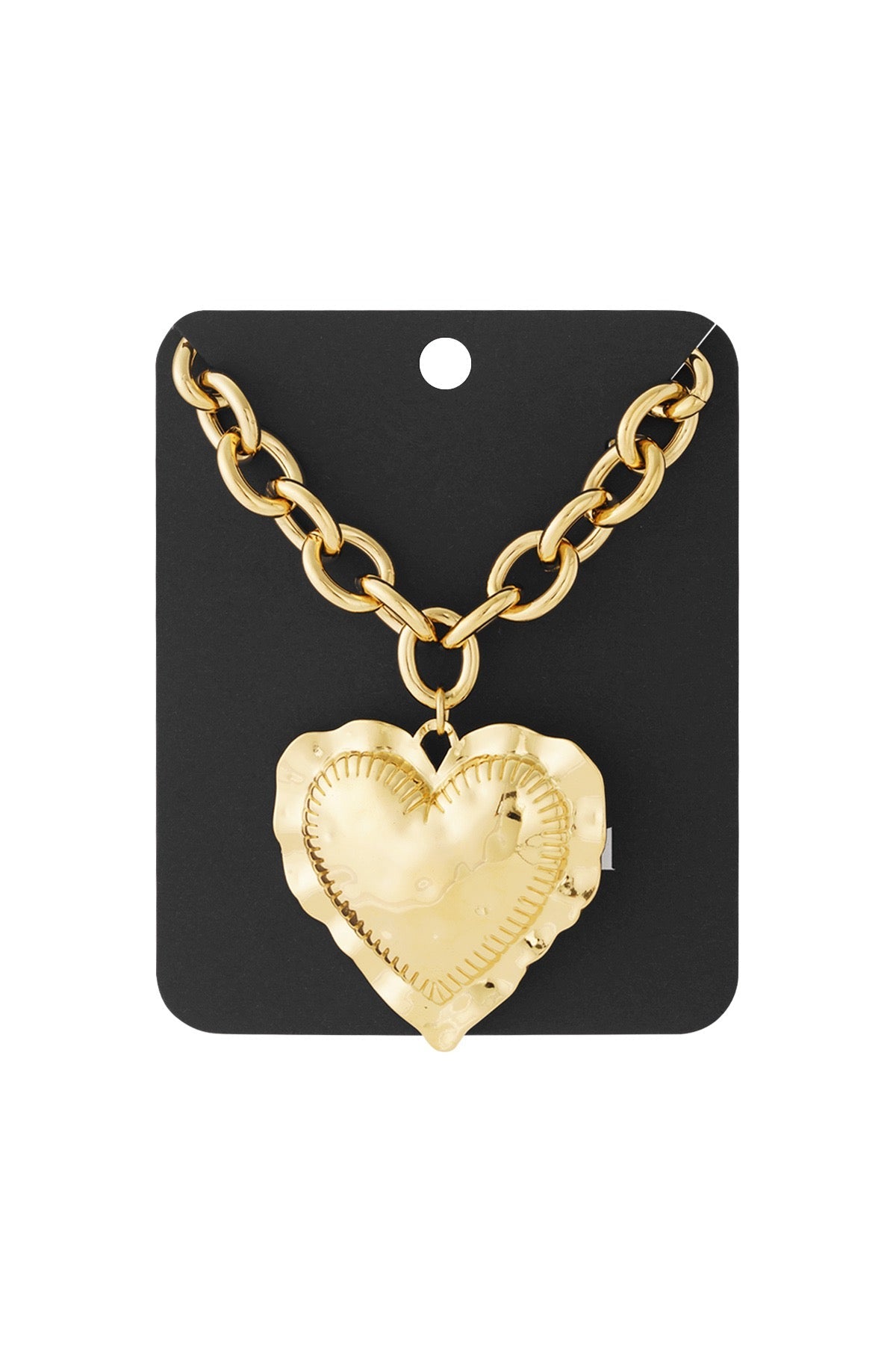 Omarm hart ketting goud - Sannes Sieraden