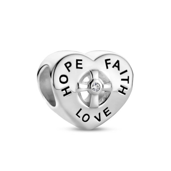 Rosa Di Luca Zilver Bedel Zirkonia Hart Compatibel Pandora - Sannes Sieraden