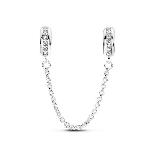Rosa Di Luca Zilver Veiligheid Stopper Zirkonia Pandora - Sannes Sieraden