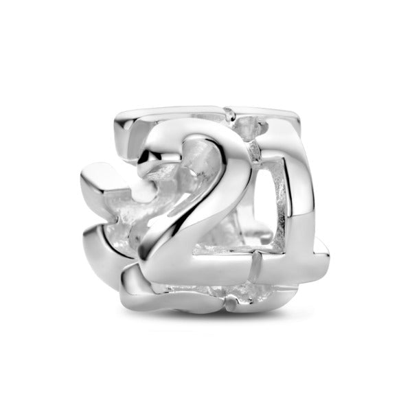Rosa Di Luca Zilveren Bedel 21 Pandora Armband Compatibel - Sannes Sieraden