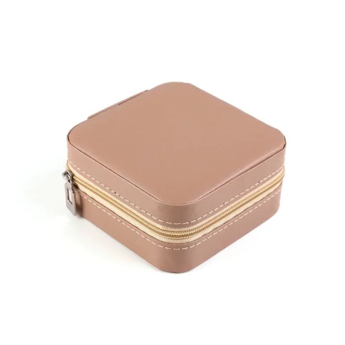 Sieradendoosje Khaki Reisformaat 9,5 x 9,5 x 5 cm Compact - Sannes Sieraden
