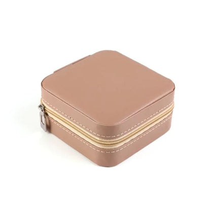 Sieradendoosje Khaki Reisformaat 9,5 x 9,5 x 5 cm Compact - Sannes Sieraden