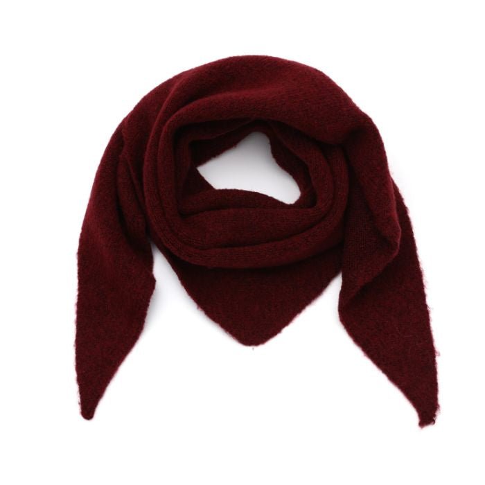 Wintersjaaltje Effen Bordeaux Met Wol en Viscose Zachte Draagcomfort Lange Pasvorm 40x110 cm - Sannes Sieraden